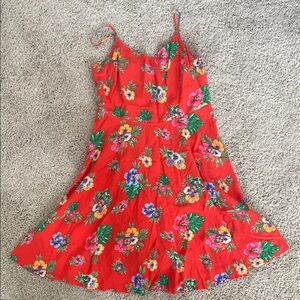 Old Navy Red Spaghetti Strap Sundress